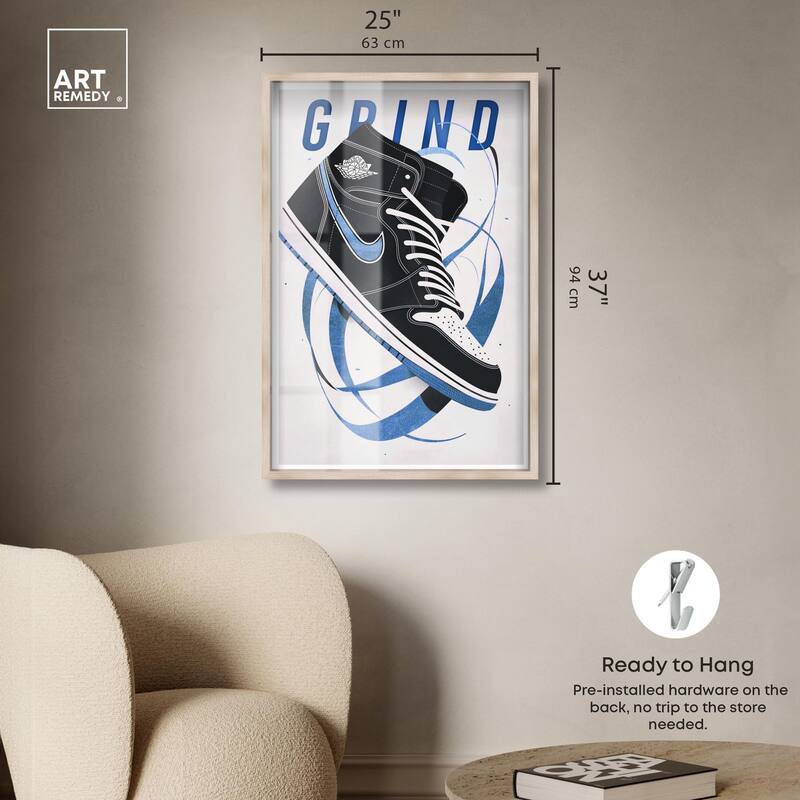 Blue Ribbon Sneaker Shadowbox by Art Remedy