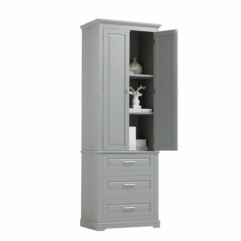 Tall Storage Cabinet with Three Drawers