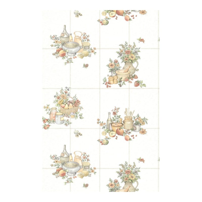Advantage Giada Off-white Fruit Basket Tile Wallpaper - 20.5 x 396 x 0.025