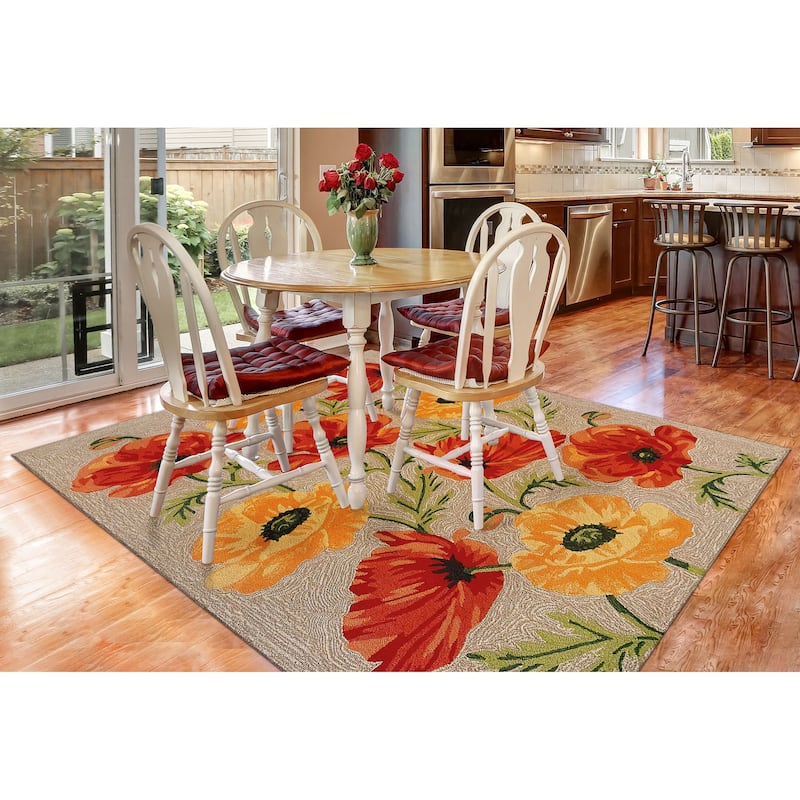 Liora Manne Ravella Icelandic Poppies Indoor/Outdoor Rug