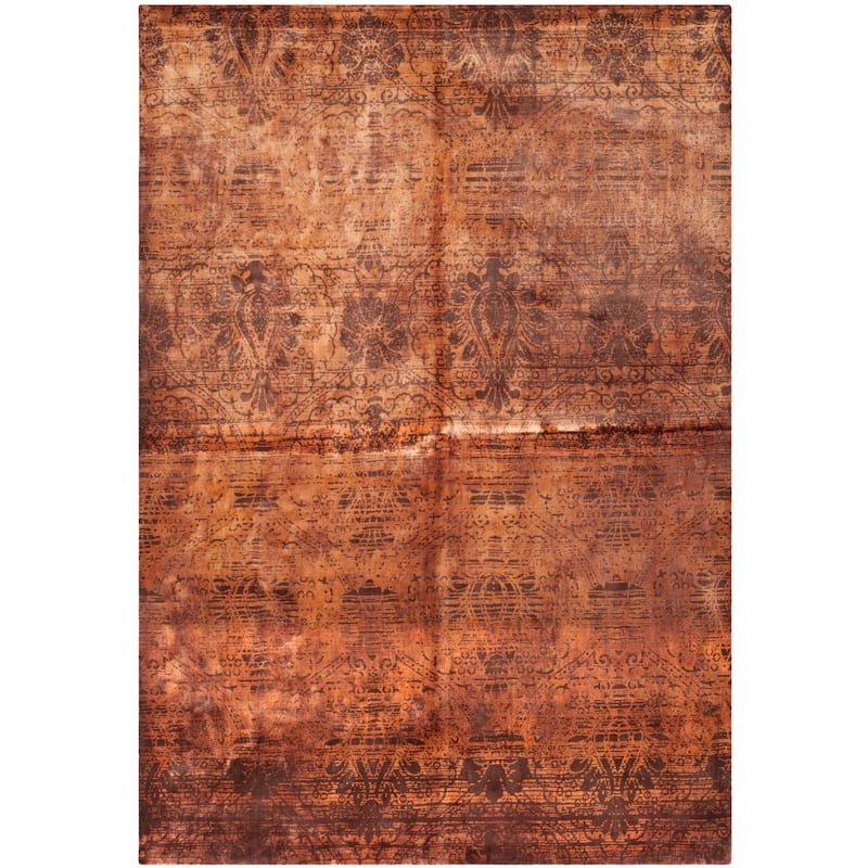 SAFAVIEH Couture Hand-knotted Tibetan Traudl Modern Wool Rug - 8' x 10' - Brown