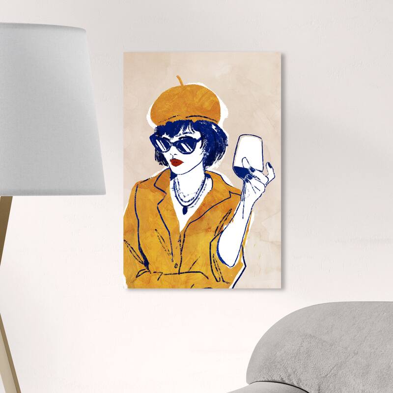 Wynwood Studio 'Afternoon Vibes' Fashion and Glam Wall Art Canvas Print Outfits - Yellow, White