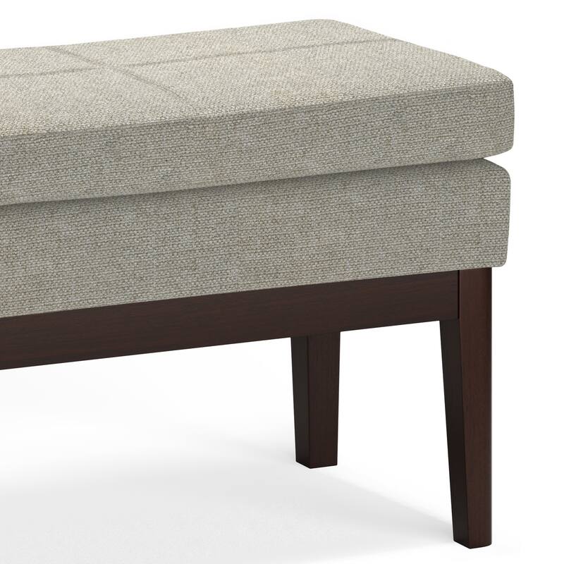 WYNDENHALL Bragg 27 inch Wide Mid Century Small Ottoman Bench