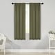 preview thumbnail 38 of 198, Superior Solid Machine Washable Room Darkening Curtains with Back Tabs, Set of 2 26" x 63" - Olive Green