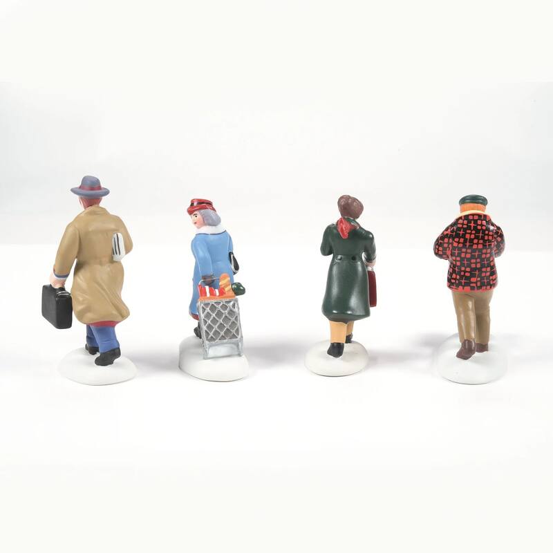 Department 56 Christmas In The City Busy City Sidewalks - Set of 4 - 56.58955