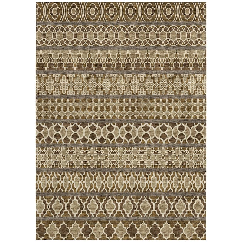 HomeRoots Quatrefoil Transitional Rectangle Outdoor Rug