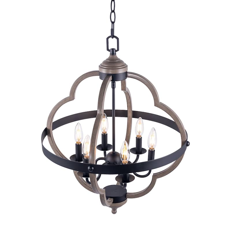 6 Light Unique/Statement Globe Accent Chandelier - 25.04"*19.85"*19.85"