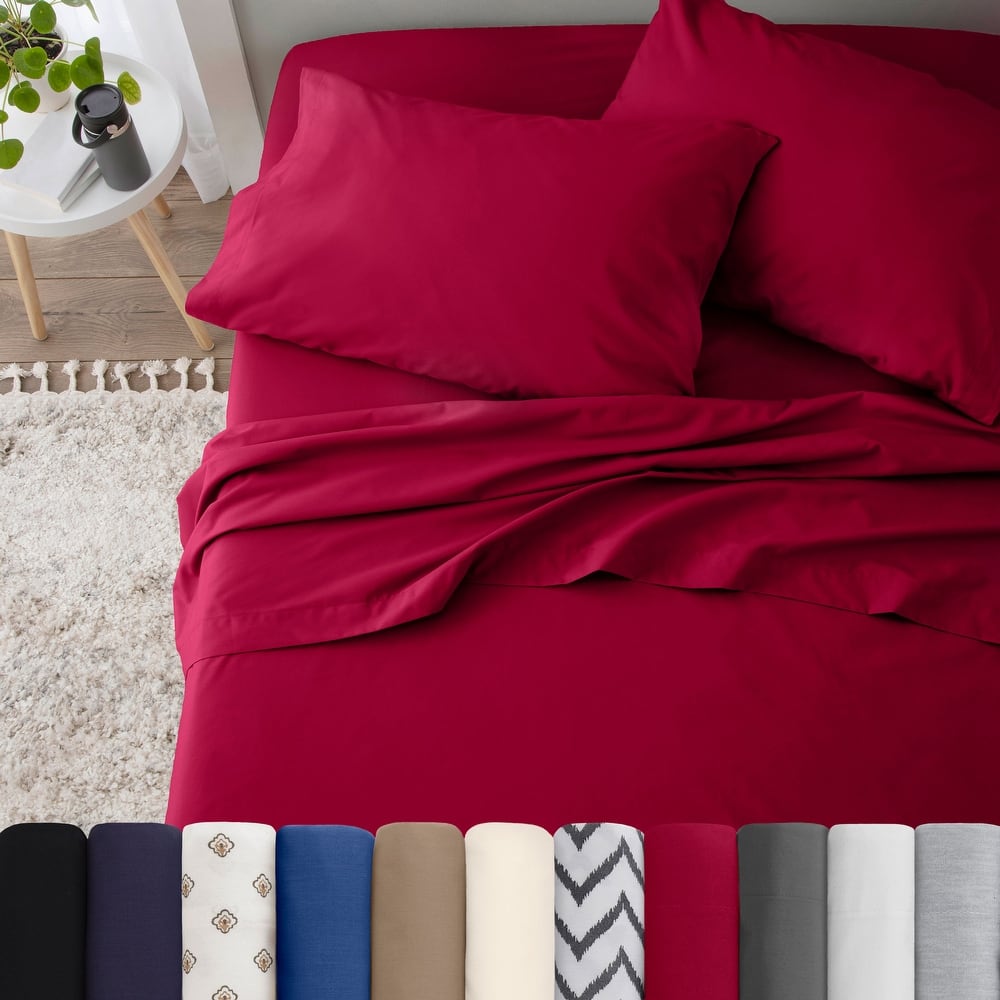 2-Pack Pillow Cases Brushed Cotton Blend Soft, Breathable, Durable