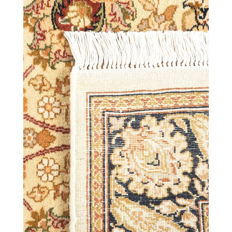 Overton Handknotted Wool Traditional Oriental Beige Runner
