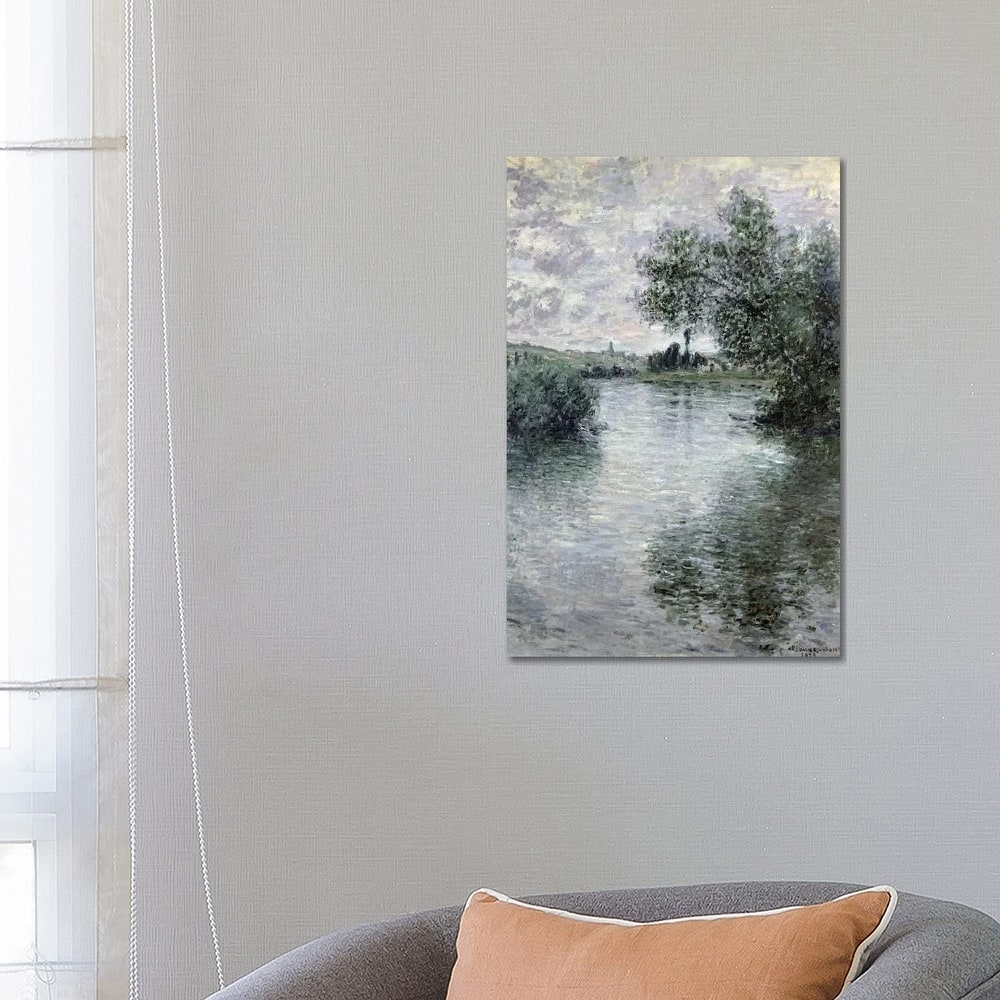 iCanvas "The Seine at Vetheuil, 1879 " by Claude Monet Canvas Print