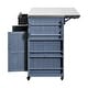 preview thumbnail 18 of 53, Extendable Solid Wood Kitchen Island with Stainless Top Drawers and Wheels