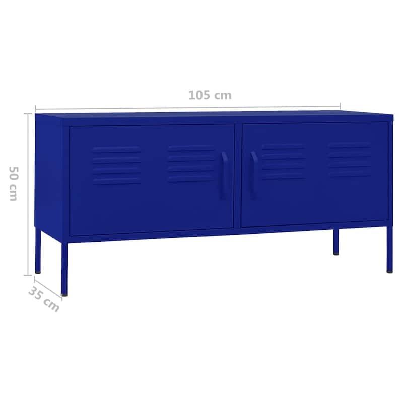 vidaXL TV Stand TV Unit Sideboard Home TV Console Media Unit Cupboard Steel - 41.3" x 13.8" x 19.7"