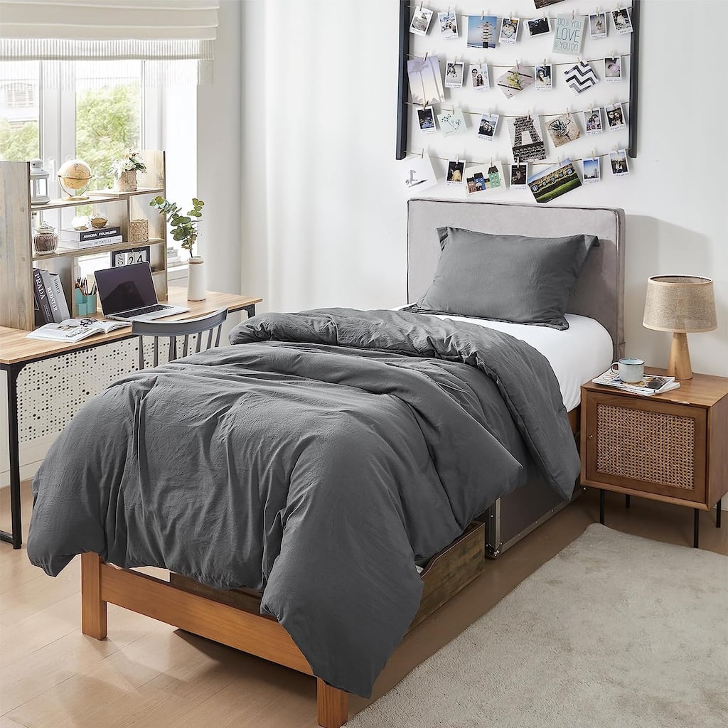 Natural Loft® Oversized Comforter - Charcoal