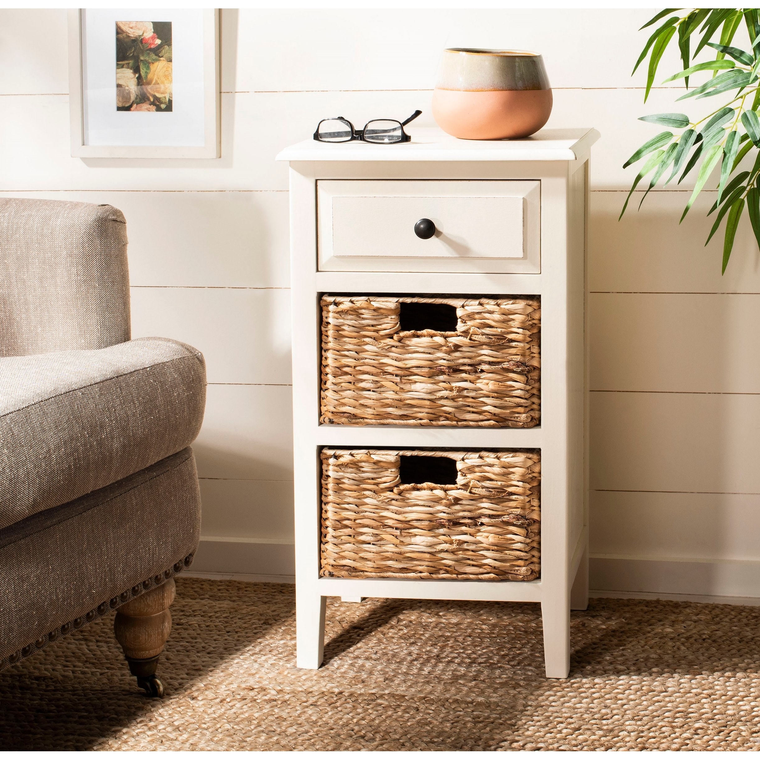 Shop For Safavieh Everly Drawer Distressed White Side Table 15 X 11 8 X 27 6 Get Free Shipping On Everything At Overstock Your Online Furniture Outlet Store Get 5 In Rewards With Club O 14585166