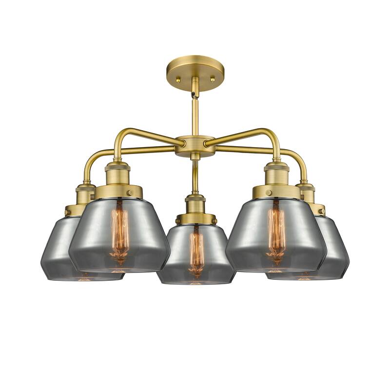 Innovations Lighting Fulton - 5 Light 25" Stem Hung Chandelier