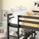 preview thumbnail 6 of 8, Multifunctional Full Size Wood Loft Kids Bed with Built-in Desk,Shelves,Safety Guardrails and Ladder