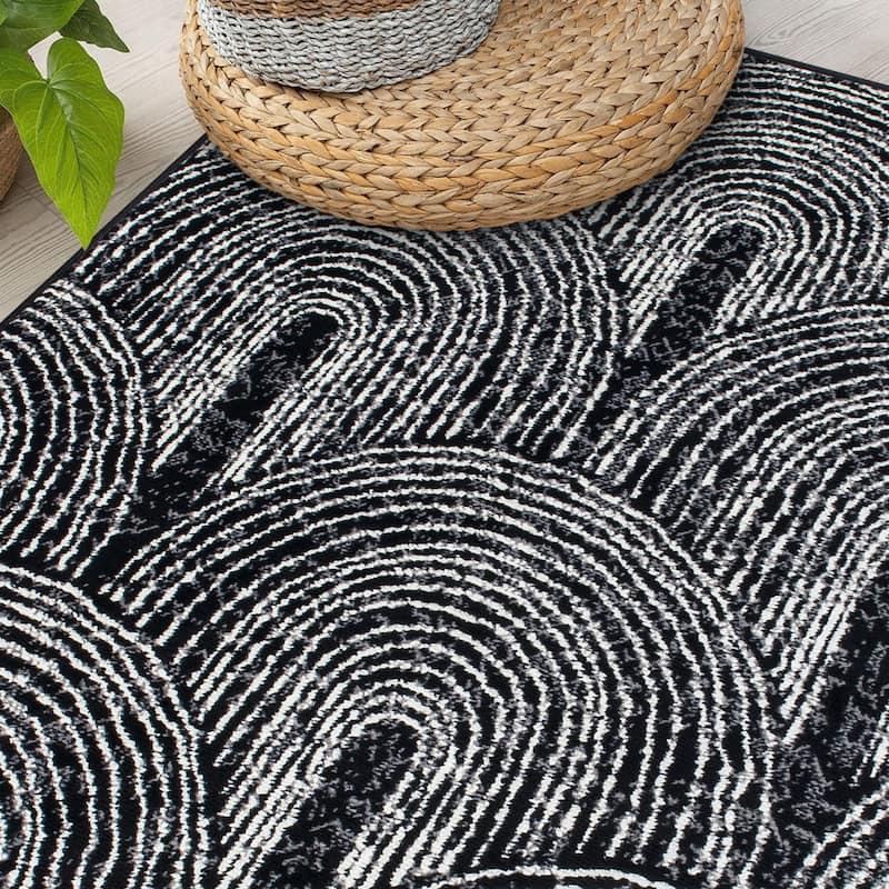 World Rug Gallery Contemporary Bohemian Arch Area Rug