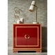 preview thumbnail 10 of 16, Glass 2-door Chest Red