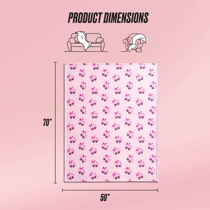 Juicy Couture Holiday Plush Throw Blankets