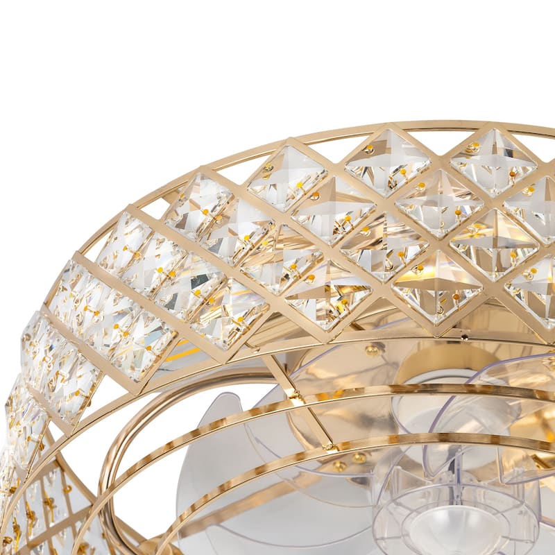 16.5"/19"/20" Vintage Distressed White Low Profile Ceiling Fan with Remote (7-Blade)