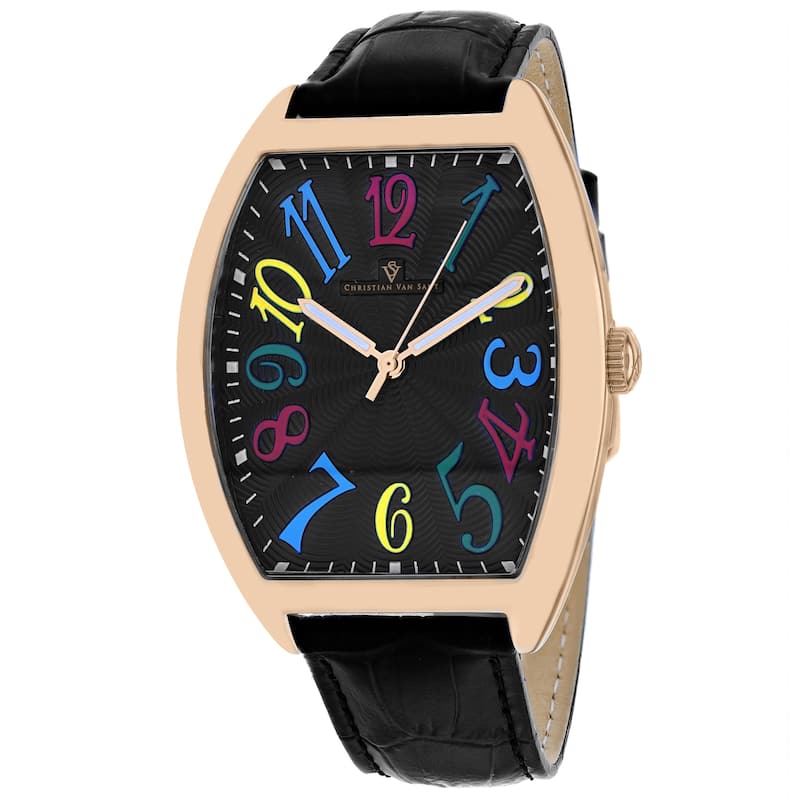 Christian Van Sant Men's Royalty II Black Dial Watch - CV0375 - 6 (36)