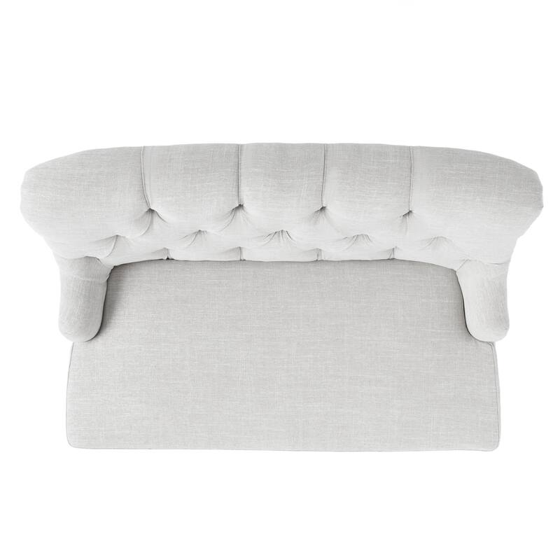 2-Seat Upholstered Loveseat with Tufted Backrest