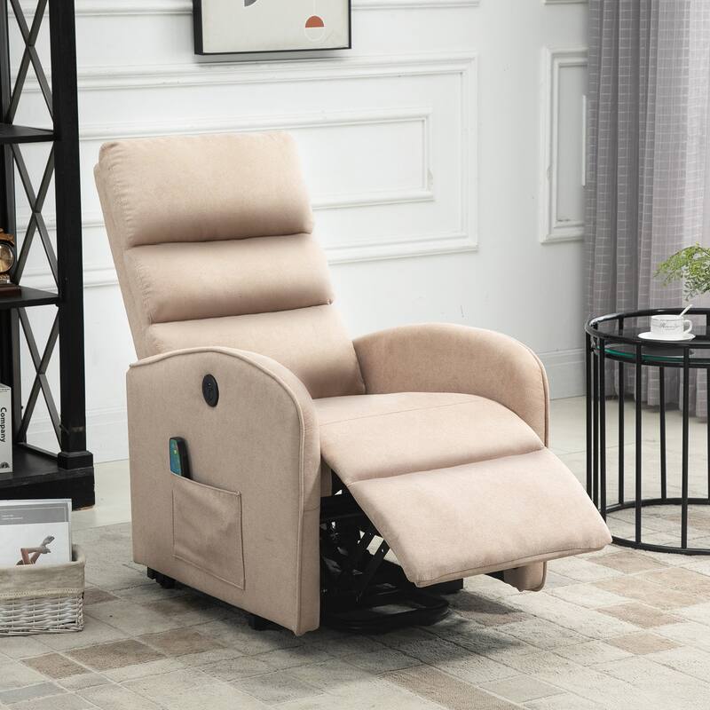 AVAWING Modern Power Lift Massage Chair Electric Recliner - Khaki