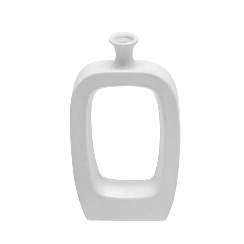 Sagebrook Home Modern Coastal Cut Out Ceramic Bud Vase