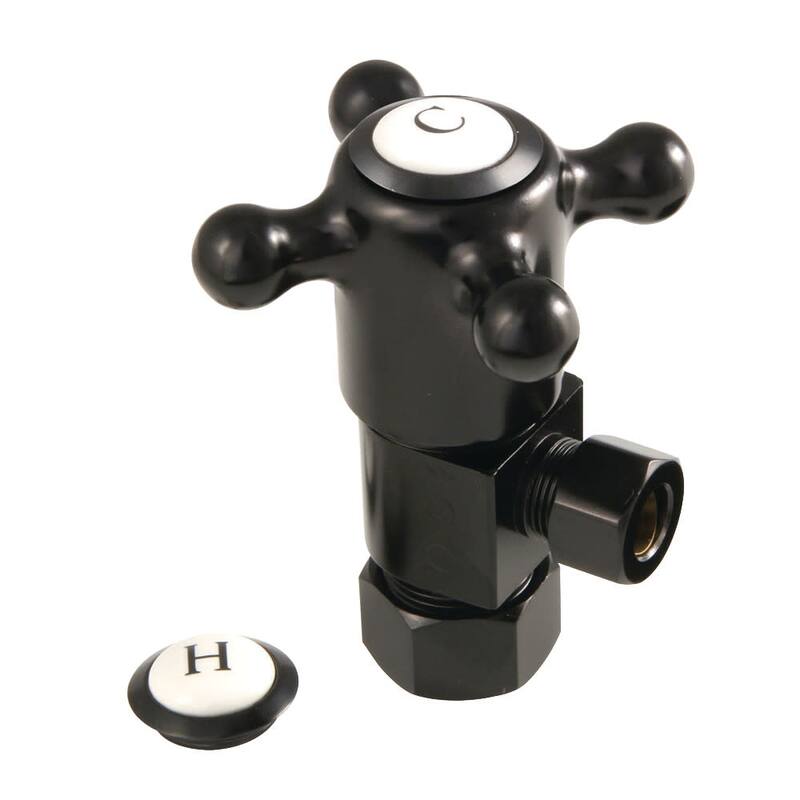 Kingston Brass Anti-Seize Quarter Turn Angle Stop - Matte Black