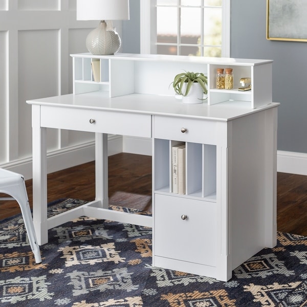 Computer desk with hutch store and storage