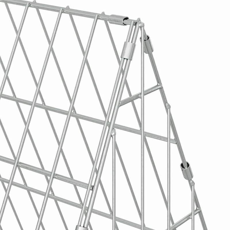 vidaXL Chicken Cage Silver in Galvanised Steel