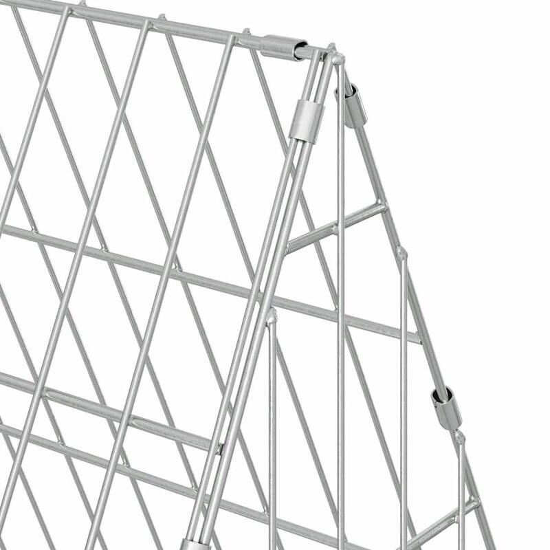 vidaXL Rabbit Cage Silver 650 x 55 x 55 cm Galvanised Steel
