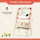 preview thumbnail 5 of 4, 3-in-1 Wooden Art Easel Double Sided Easel w/ Drawing Paper Roll