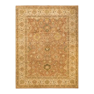 Overton Mogul One-of-a-Kind Hand-Knotted Area Rug - Gold, 9' 0" x 11' 10" - 9' 0" x 11' 10"