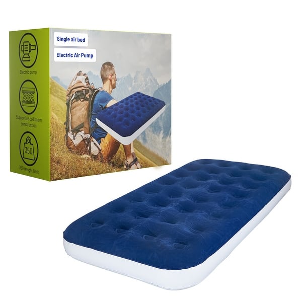 slide 2 of 6, 8.5-Inch Durable Luxury Inflatable Air Mattress with Comfort Coil Technology and High Capacity Pump, Home and Portable Travel
