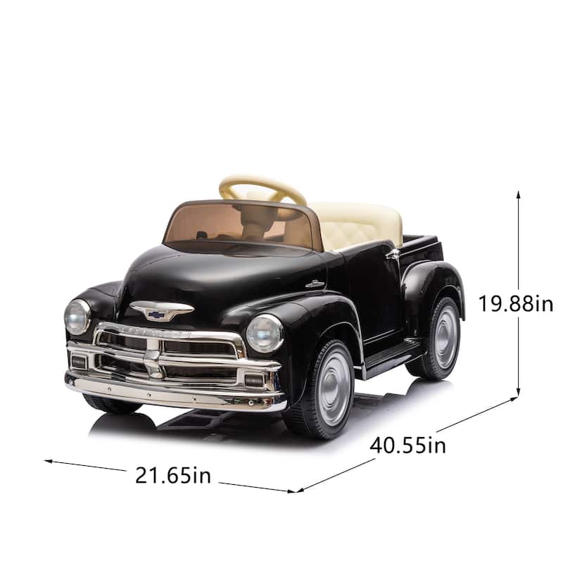 12V Kids Ride On Truck Car W/Parents Control, Licensed Chevrolet 3100 Pickup,Electric Car,High-Power Up To 4.35 Km/H,Age 3+