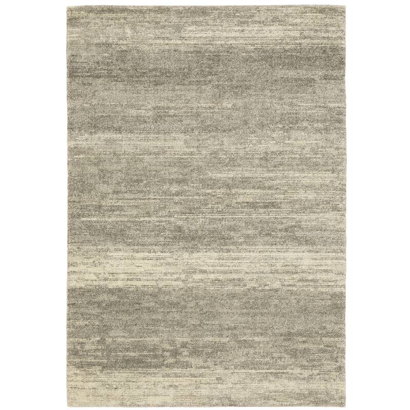 Style Haven Anton Distressed Abstract Gray Area Rug - 5'3" X 7'6" - Runner/Rectangle