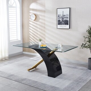 Rectangular Glass Top Dining Table - Bed Bath & Beyond - 37540511