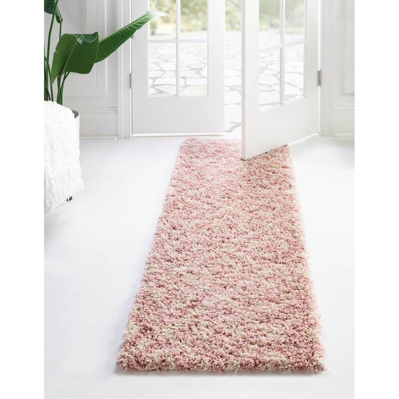 Shag Olido Collection Area Rug - 2'x5' - Light Pink