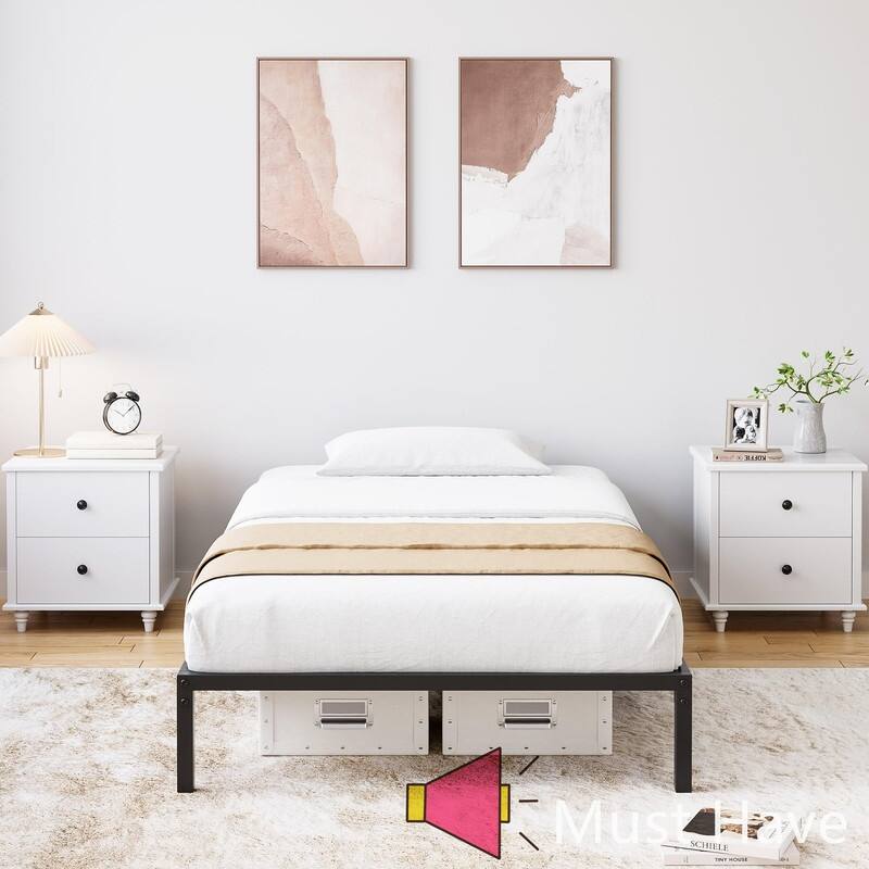 Heavy Duty Metal Platform Bed Frame, No Box Spring Needed