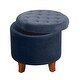 preview thumbnail 75 of 110, Carson Carrington Hare Button-tufted Round Storage Ottoman