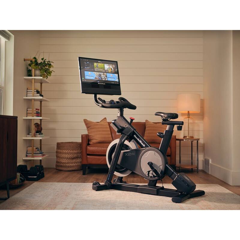 NordicTrack X24 Bike with 20% Incline to -10% Decline and Pivoting 24" Touchscreen for a Best-In-Class Cycling Experience