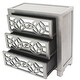 preview thumbnail 7 of 28, Silver Orchid Fonda Glam Mirrored Cutout 3-drawer Chest