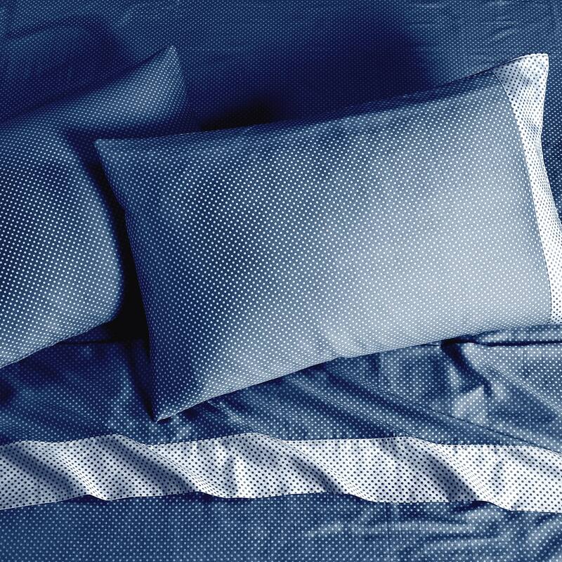 Anne Klein Westhill Dot 4-Piece Cotton Sateen Sheet Set