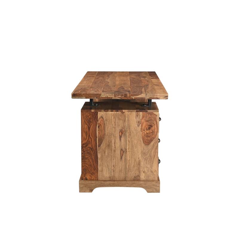 Avenue 2-piece Live Edge Solid Wood Desk Set