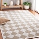preview thumbnail 1 of 11, Martha Stewart by SAFAVIEH Jesusa Checkered Wool Rug 4' Square - Natural/Beige - Square