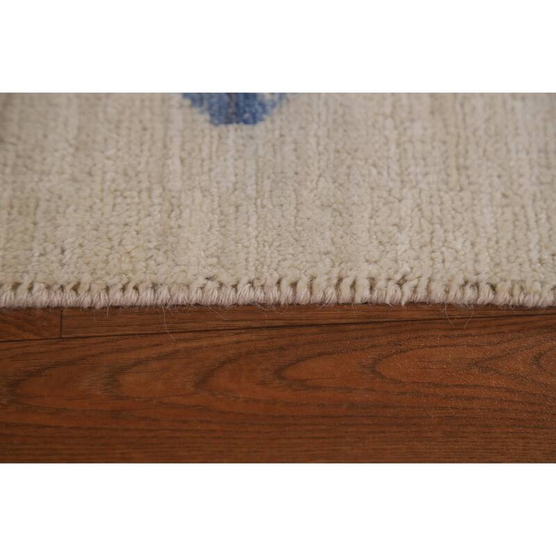 Hand Knotted Oriental 100% Wool Carpet Traditional Floral Beige & Ivories Art Deco Area Rug - 11' 8'' X 8' 11''