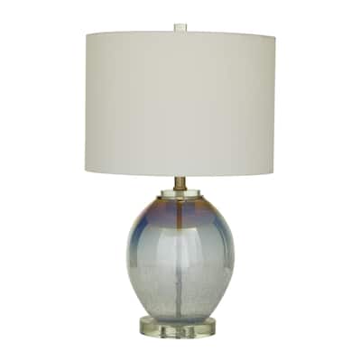 Glass Room Table Lamp - Set of 2 Blue - Roche River Decor