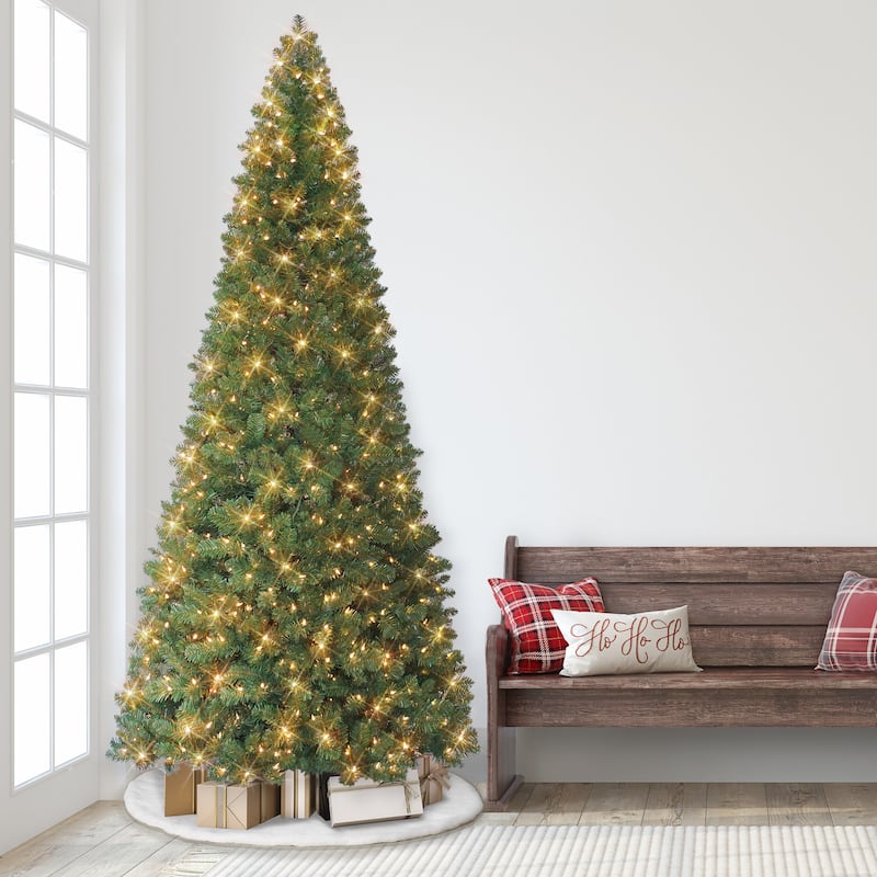 Puleo International 9 ft. Pre-lit Virginia Pine Tree