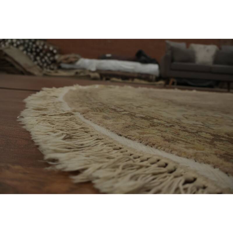 Hand Knotted Oriental 100% Wool Carpet Traditional All-Over Purples Peshawar Area Rug - 8' 2'' X 8' 1''